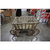 Image 1 : VITNAGE WOOD WAGON WITH METAL RIMMED WHEELS