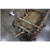 Image 8 : VITNAGE WOOD WAGON WITH METAL RIMMED WHEELS