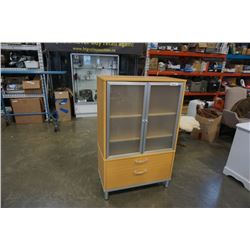 IKEA GLASS DOOR MAPLE CABINET