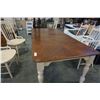 Image 10 : WOOD DINING TABLE WITH LEAF AND 6 CHAIRS
