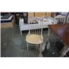 Image 6 : WOOD DINING TABLE WITH LEAF AND 6 CHAIRS