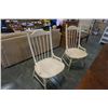 Image 9 : WOOD DINING TABLE WITH LEAF AND 6 CHAIRS