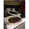 Image 1 : 2 LARGE OVAL MIRRORS