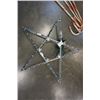 Image 5 : Holiday illuminated 34" star and 4 - 32" candy cane decor