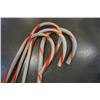 Image 8 : Holiday illuminated 34" star and 4 - 32" candy cane decor