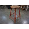 Image 4 : WOOD 1 DRAWER SIDE TABLE AND STOOL