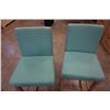 Image 3 : PAIR OF GREEN BAR STOOLS