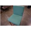 Image 4 : PAIR OF GREEN BAR STOOLS