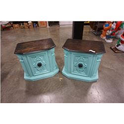 PAIR OF PAINTED NIGHTSTANDS