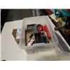 Image 1 : Tote of model train cars and more
