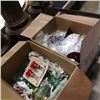 Image 1 : 2 boxes of stemware, oil lamp bases, salt n pepper shakers and flute
