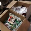 Image 2 : 2 boxes of stemware, oil lamp bases, salt n pepper shakers and flute