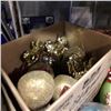 Image 3 : SMALL FIBEROPTIC XMAS TREE, BOX OF  XMAS DECOR