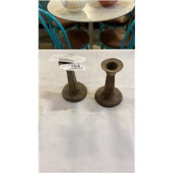 2 ANTIQUE CANDLE HOLDERS