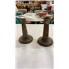 Image 2 : 2 ANTIQUE CANDLE HOLDERS