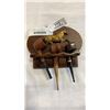 Image 1 : 3 WOOD PIPES ON PIPE HANGER