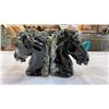 Image 10 : Lidded shell jar, prayer hands, and horse bookends