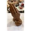 Image 8 : Lidded shell jar, prayer hands, and horse bookends
