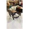 Image 8 : MINIATURE IRON AND WOOD STUDENTS DESK