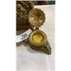 Image 5 : ANTIQUE BRASS INKWELL STAND