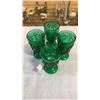 Image 8 : Green decanter and 4 glasses