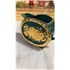 Image 8 : SADLER TEAPOT, CREAM AND SUGAR SET AND ART GLASS DISH