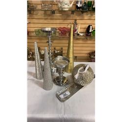 CHRISTMAS CANDLES, CANDLE STANDS AND ORNAMENT