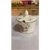 Image 8 : Royal doulton sugar cup, stone lidded jar and other collectibles