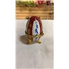 Image 8 : Hand painted egg with owl, hosre plaque and other collectibles