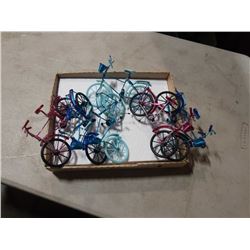 TRAY OF MINIATURE BIKES