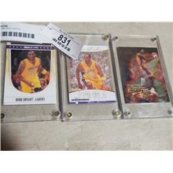 3 KOBE BRYANT CARDS