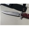 Image 2 : FULL TANG CARVED HANDLE KNIFE WITH SHEATH