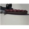 Image 3 : FULL TANG CARVED HANDLE KNIFE WITH SHEATH