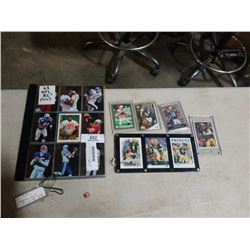 HARD CASED FOOTBALL CARDS AND BINDER OF FOOTBALL CARDS