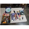 Image 1 : LOT OF STARWARS COLLECTABLES, VINYL CAPE VADER, OVERSIZE STARWARS COMIC