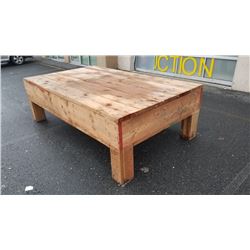 SOLID WOOD PLATFORM 96"L X 57"W X 30'H