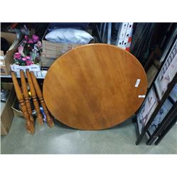 Round oak dining table