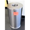 Image 1 : Brushed Metal Cylindrical Waste Receptable
