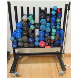 Misc. Dumbells and Rack