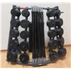 Image 1 : Threaded Barbell Bars, Ring Collars, Weights and Rack