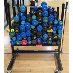 Dumbells with Rolling Rack