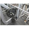 Image 8 : Life Fitness Bench w/ Barbell & Weights Shown in Photos
