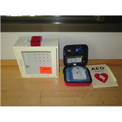 Philips Heartstart Defibrillator w/ Wall-Mount Cabinet