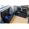 Image 1 : 2 Black Storage Chests and Contents