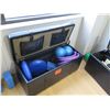 Image 2 : 2 Black Storage Chests and Contents