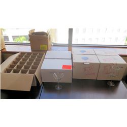 8 Boxes of Wine & Martini Glasses, Tumblers  (see pictures for approx. count)