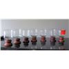Image 1 : Misc. Glass Candle Holders w/ Rattan Base