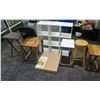Image 1 : Misc. Furniture: Tables, Shelving, Round Stool, etc.