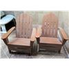 Image 1 : Qty 2 Wooden Adirondack Chairs