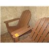 Image 2 : Qty 2 Wooden Adirondack Chairs